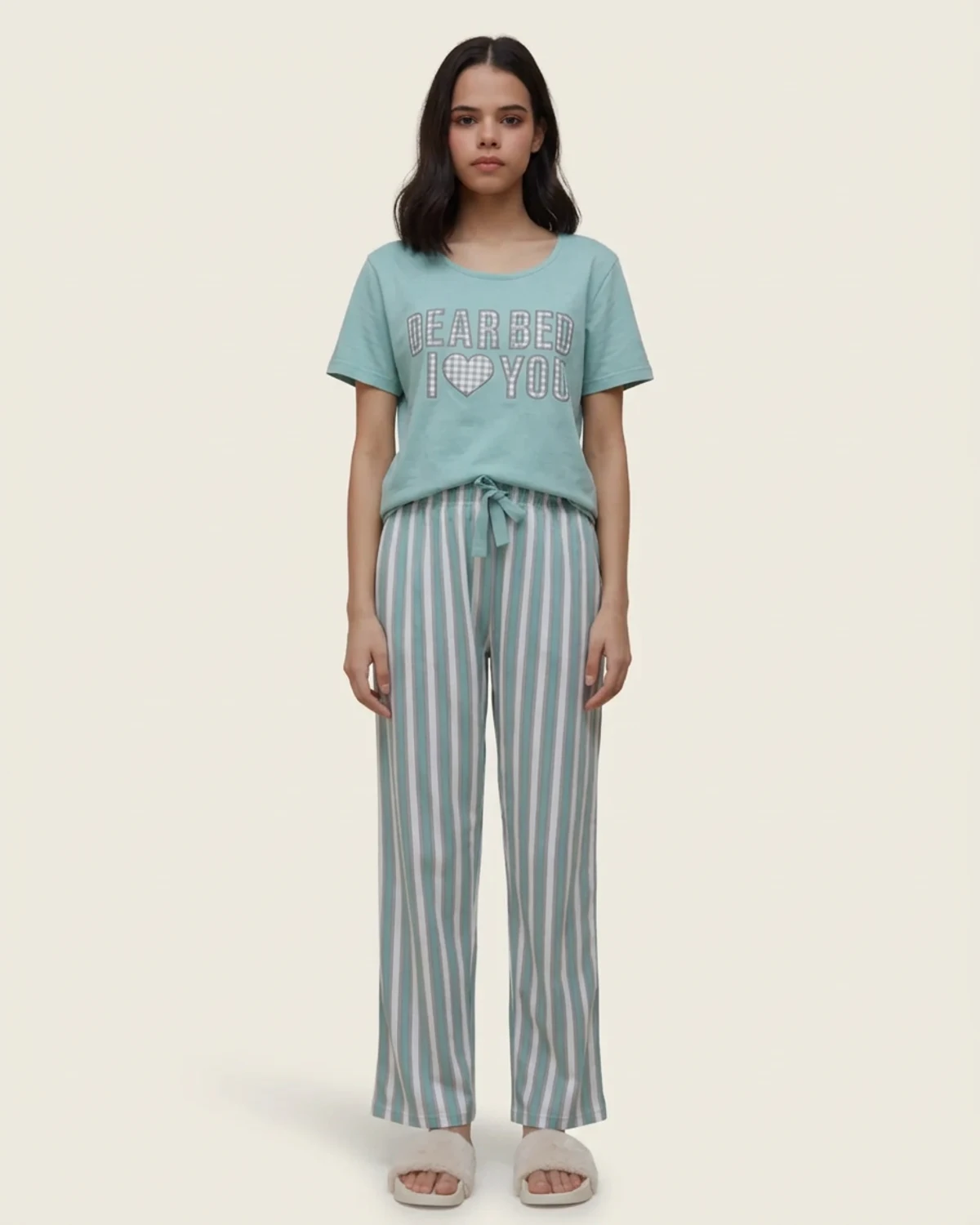 Dear Bed printed two-piece night suit