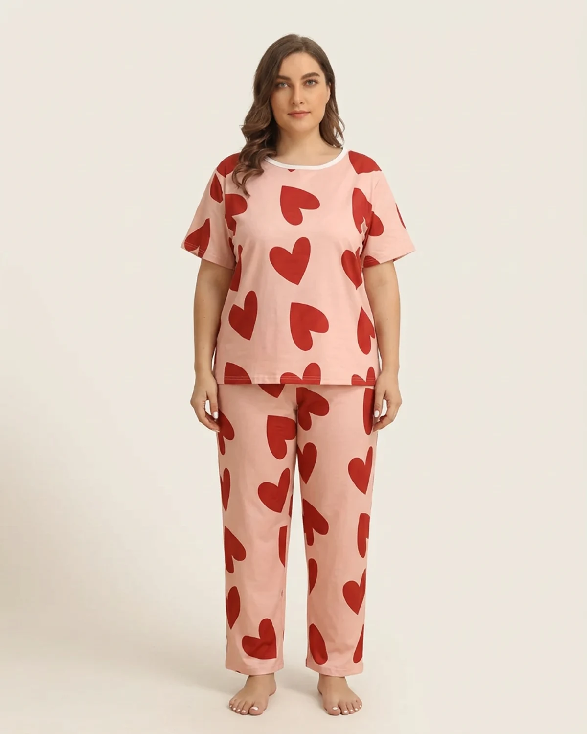 Pink Dilber printed two-piece night suit